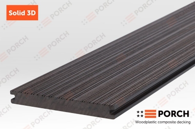 Террасная доска Porch Solid 3D "Dark Coffee" 18*140*2900мм.