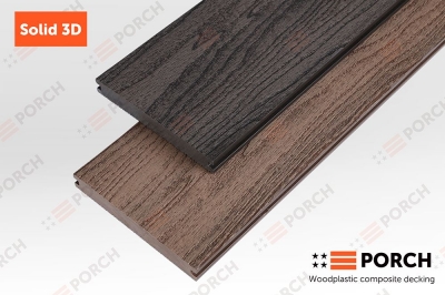 Террасная доска Porch Solid 3D "Teak" 18х140х2900мм.