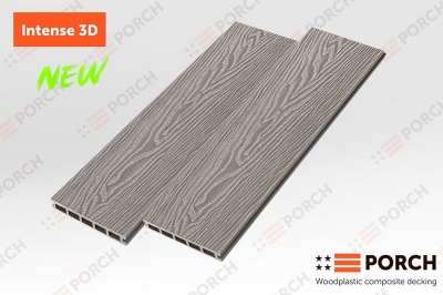 Террасная доска Porch Intense 3D "Stone Grey" 23х146х4000мм.