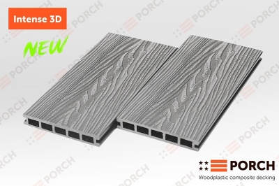 Террасная доска Porch Intense 3D "Stone Grey" 23х146х4000мм.