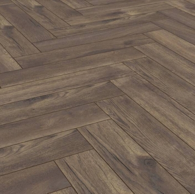 Ламінат Kronotex Herringbone Ялинка 4766 "Дуб Петтерсон темний"