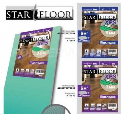 Подложка StartFloor XPS  5,0 мм